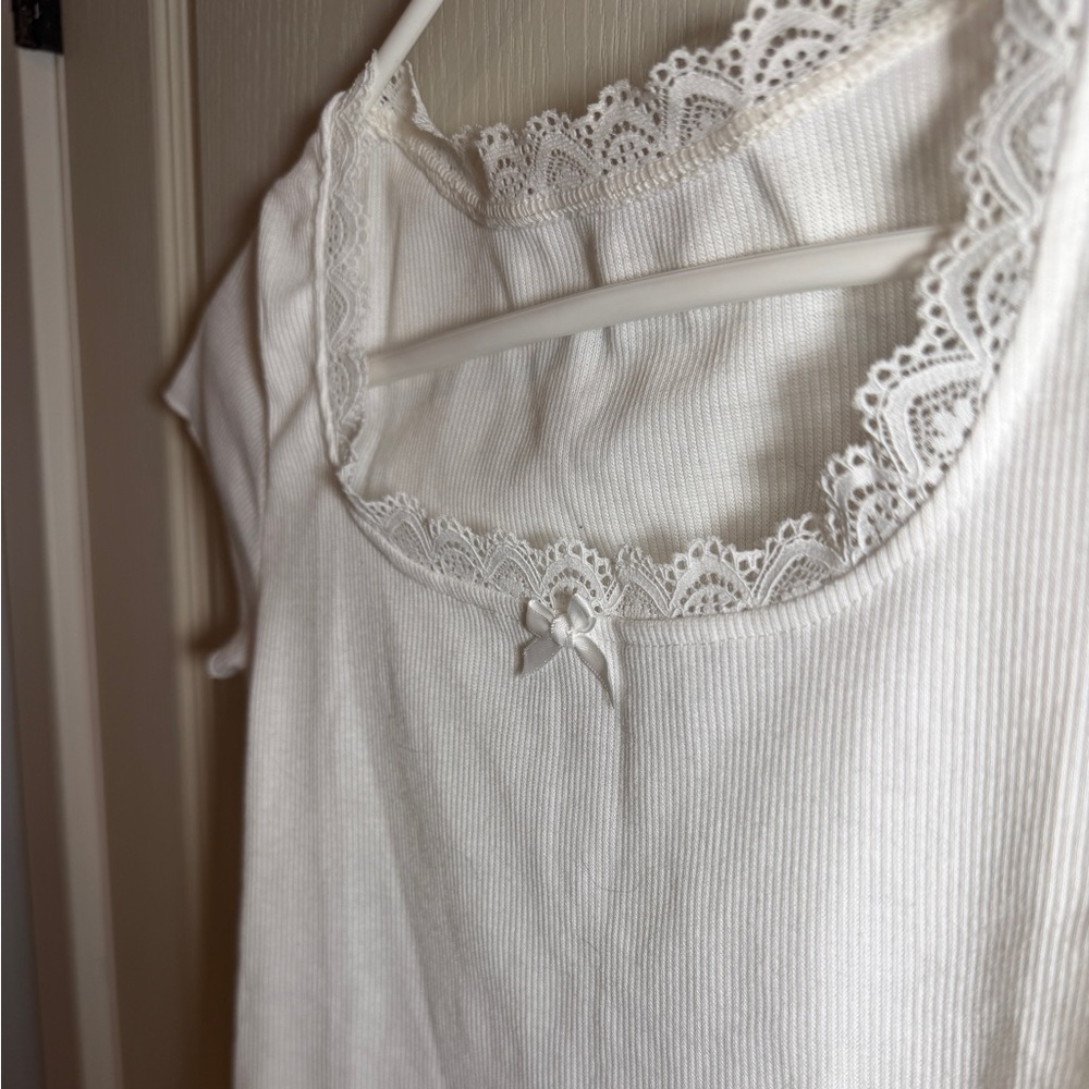 Amazing Lace White Crop Top